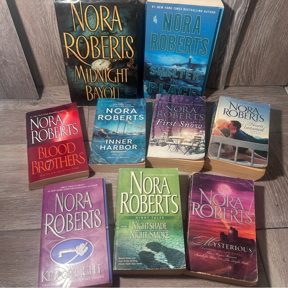 📚Nora Roberts Book Bundle Set of 9 | Romance Suspense Mystery Fiction Novels Lot
